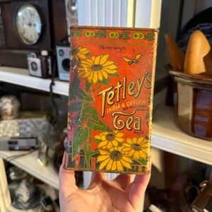 Tetley's Tea Vintage Red & Yellow Tin